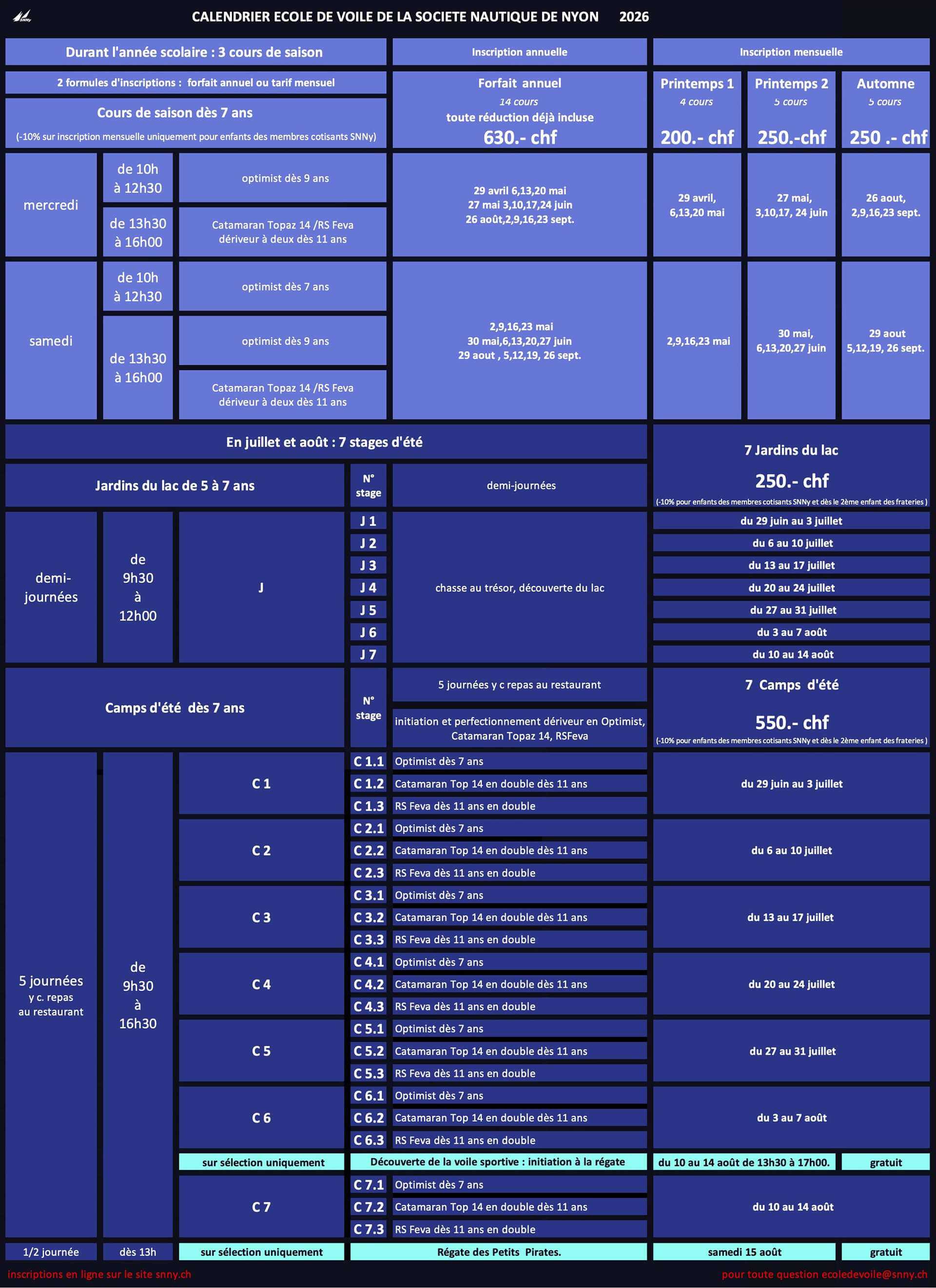programme EV SNNy 2026