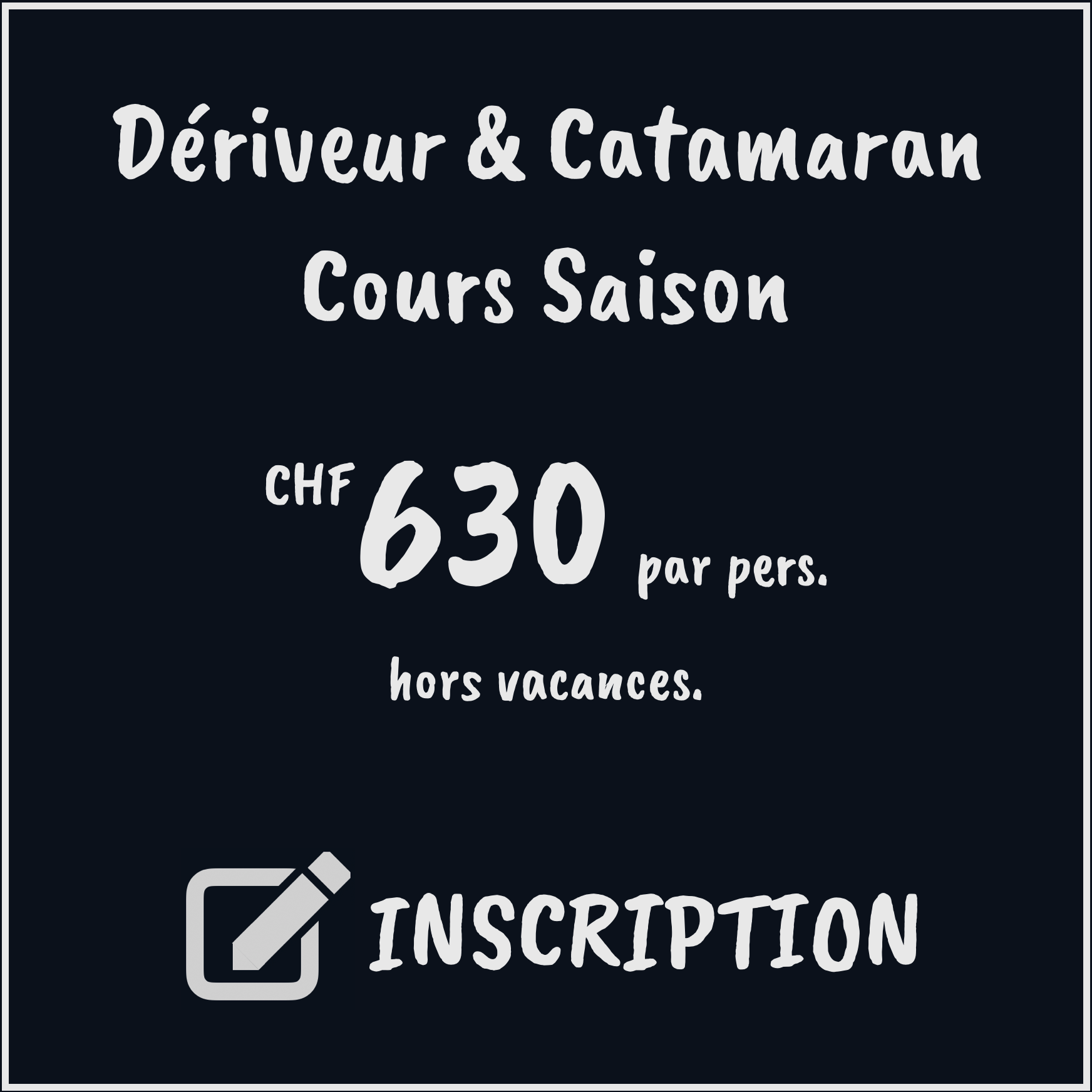 Cours Saison Dériveur