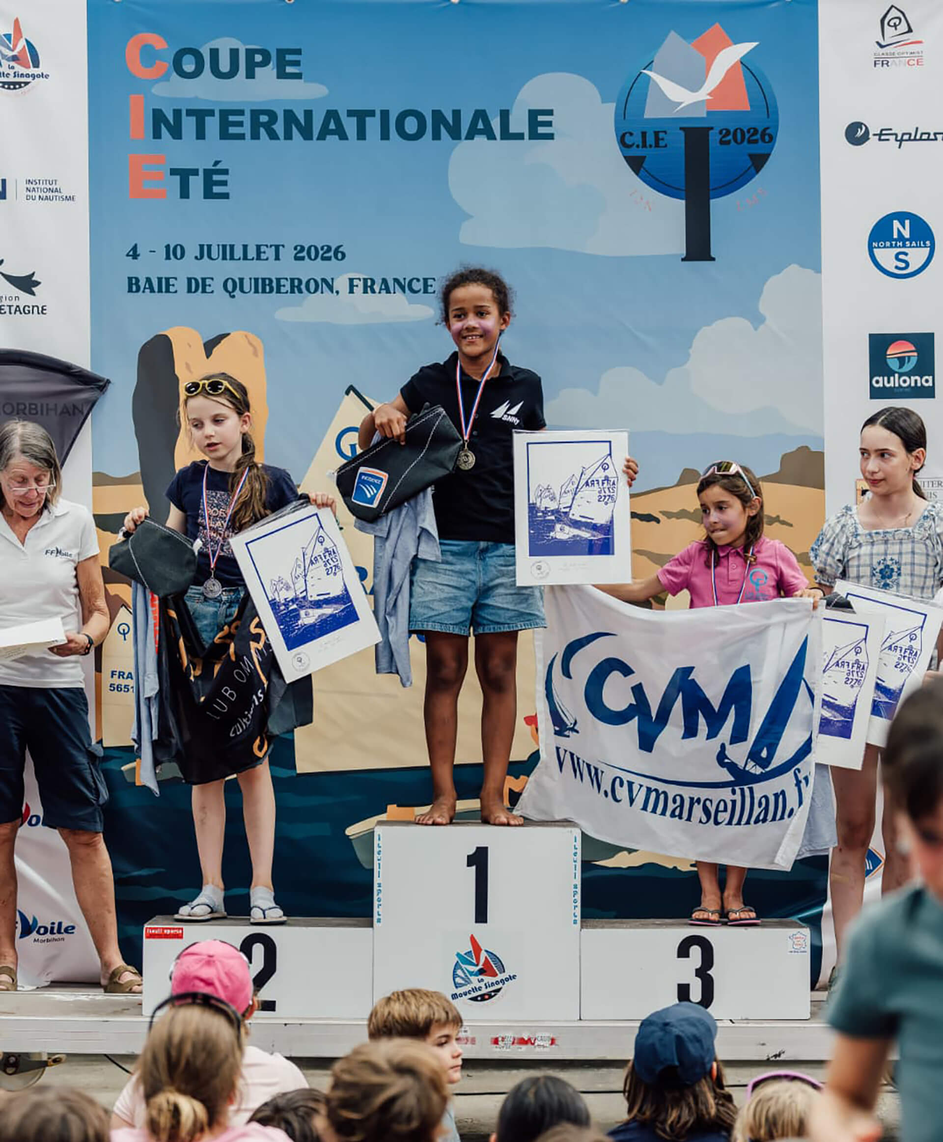 CEI Optimist 2026 quiberon podium Alessia